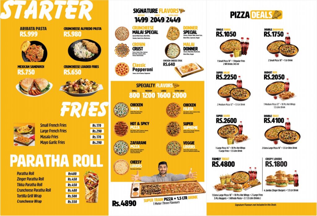 Cruncheese Menu